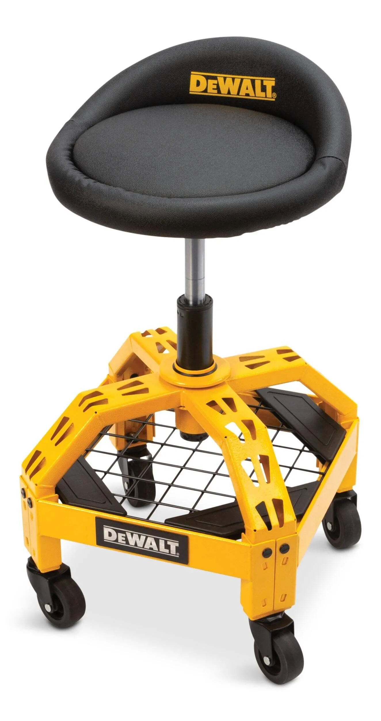 DEWALT Adjustable Height Swivel Shop Stool, 22.5-in to 26.8-in