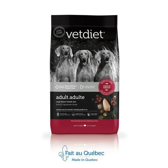 Chicken dry food for adult large breed dog