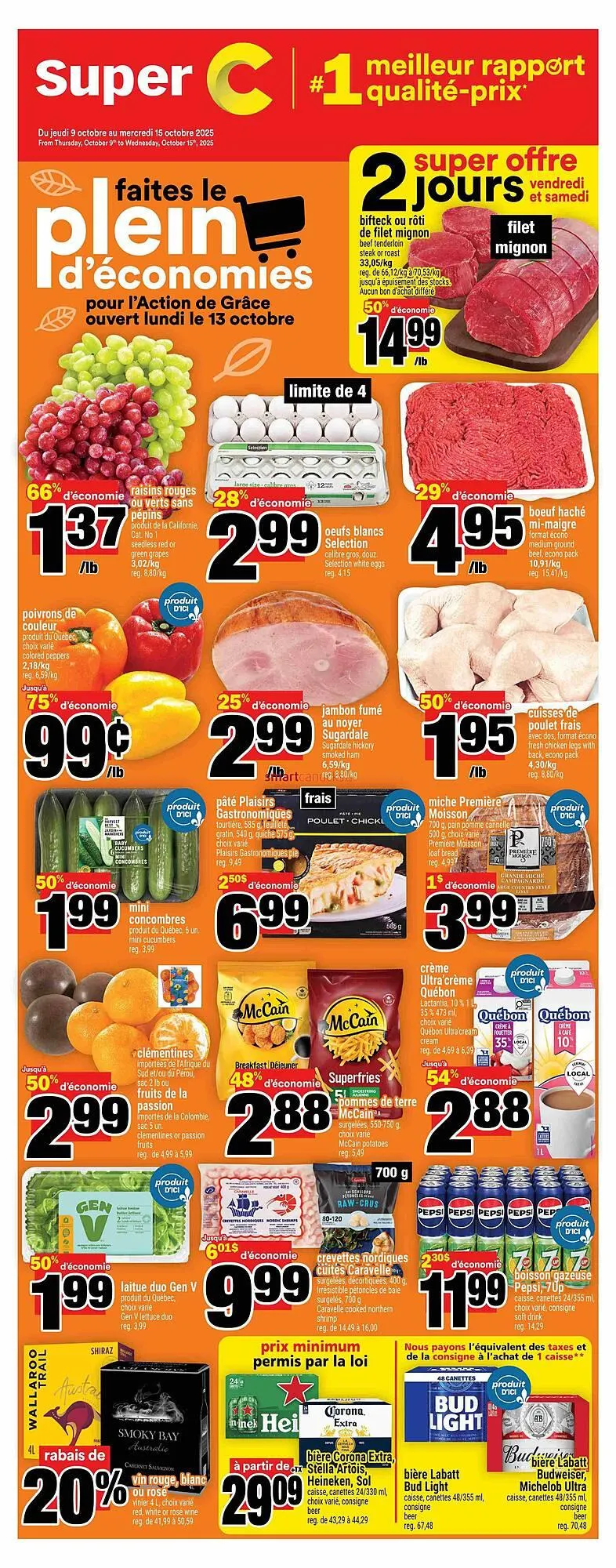Super C flyer from October 9 to October 15 2025 - flyer page 1