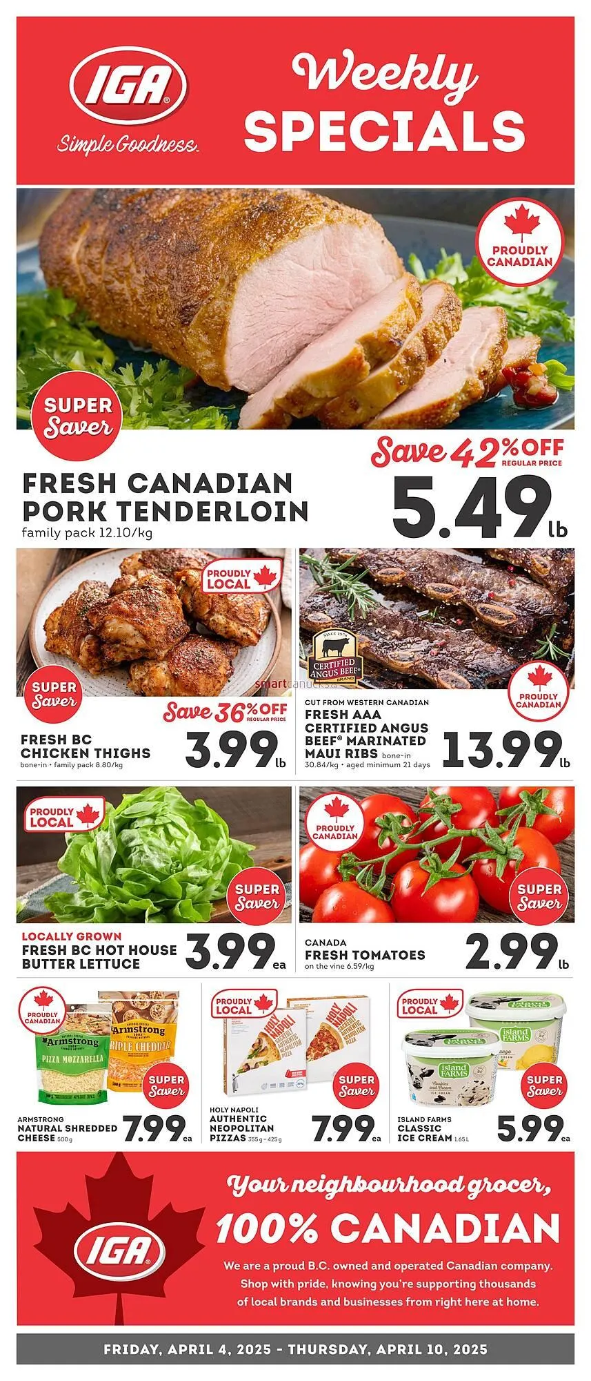 IGA flyer from April 3 to April 9 2025 - flyer page 1