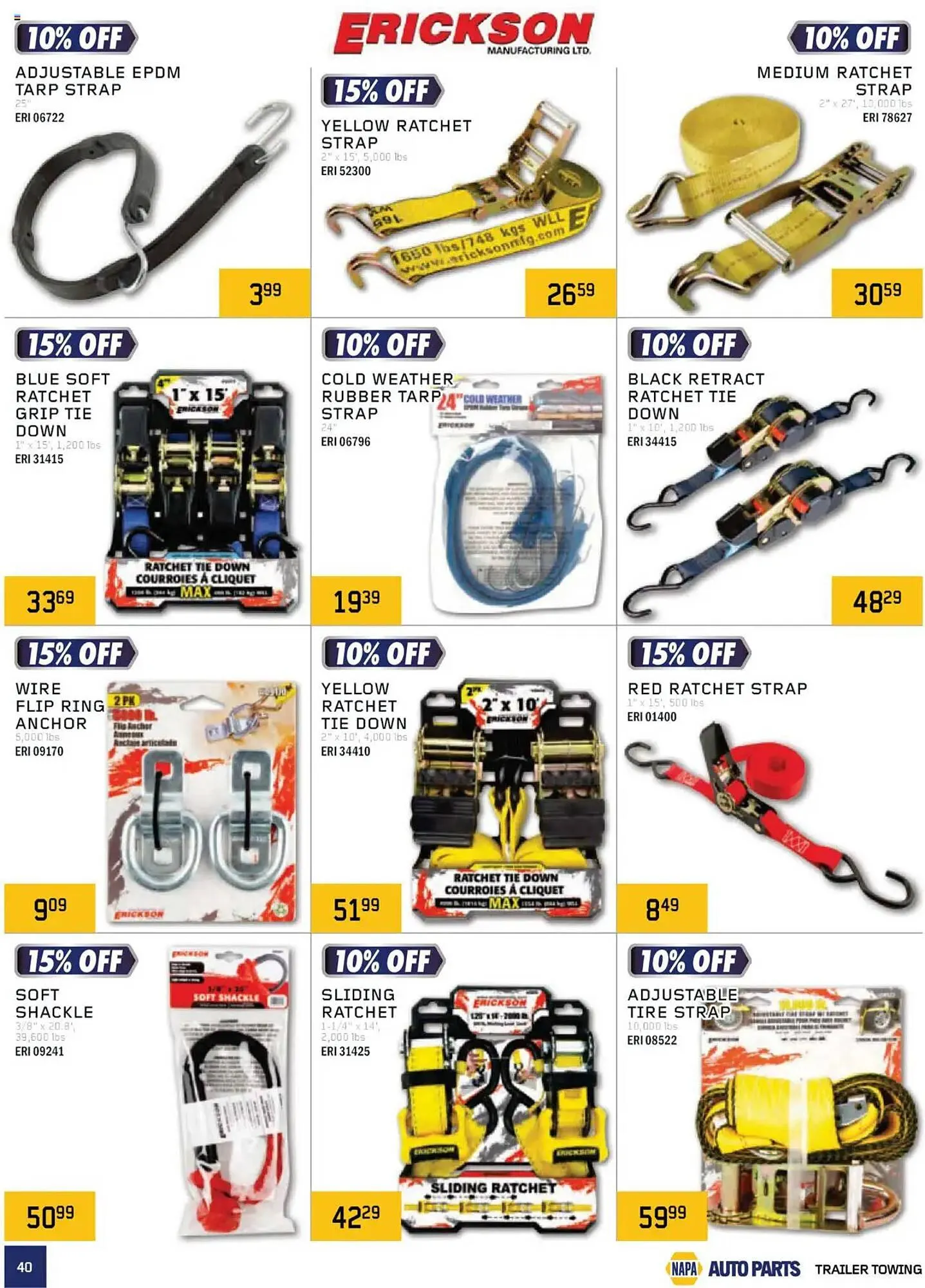 NAPA Auto Parts flyer from October 1 to January 1 2026 - flyer page 40