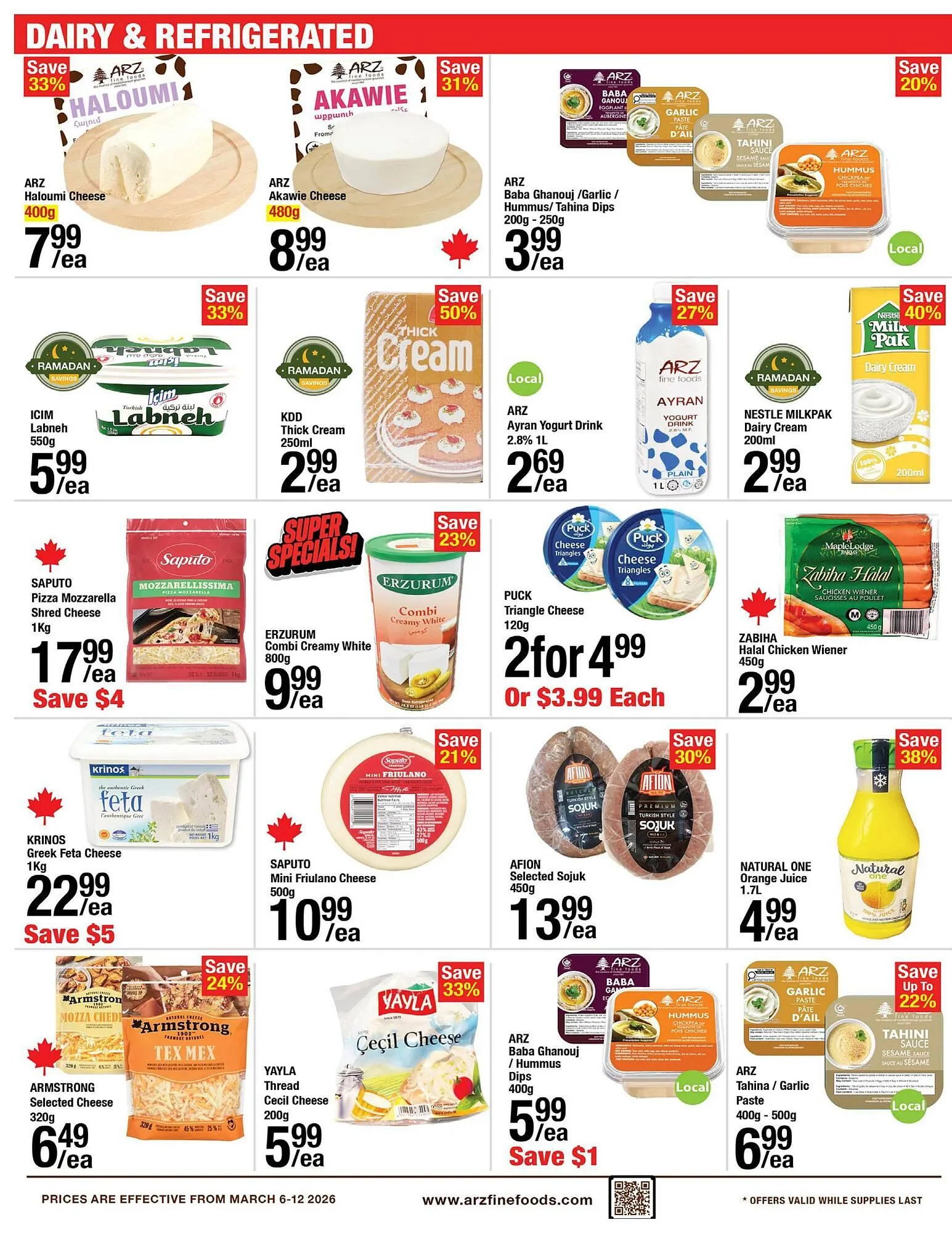 Arz Fine Foods flyer from March 6 to March 12 2026 - flyer page 9