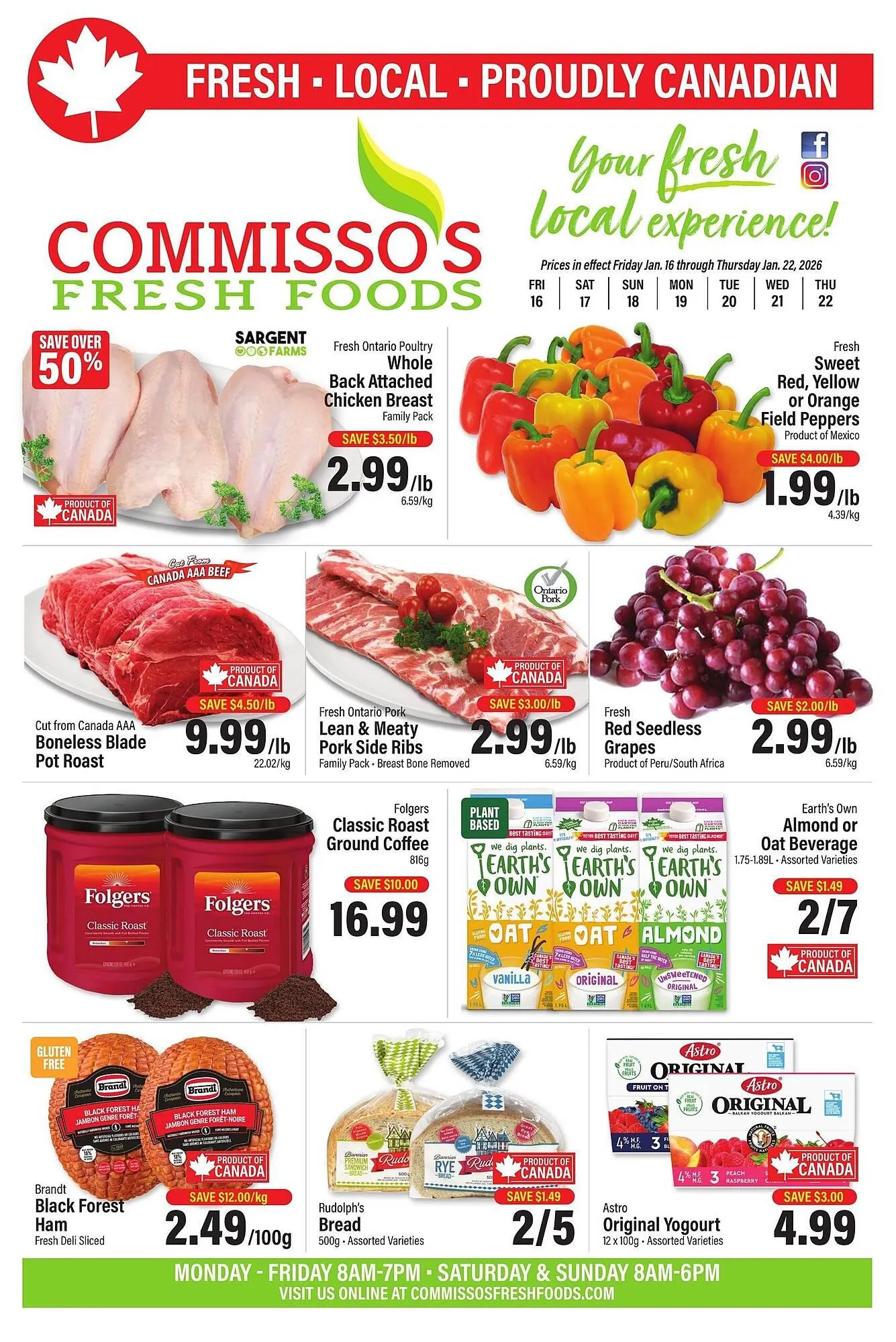 Commisso's Fresh Foods flyer from January 16 to January 22 2026 - flyer page 1