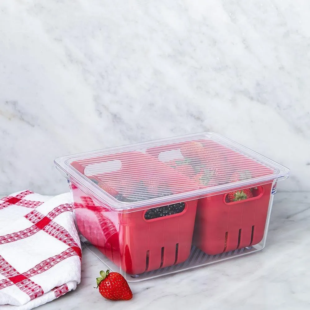 KSP Fridgestor Double Basket Berry Keeper (Red)