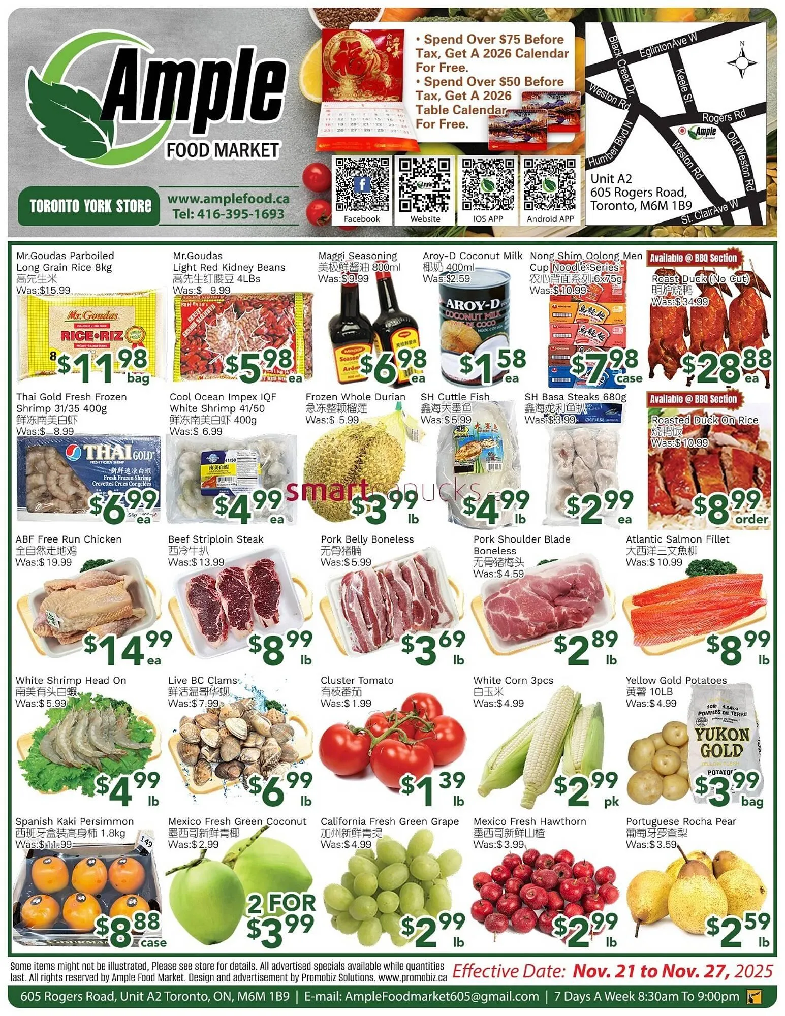 Ample Food Market flyer from November 21 to November 27 2025 - flyer page 1