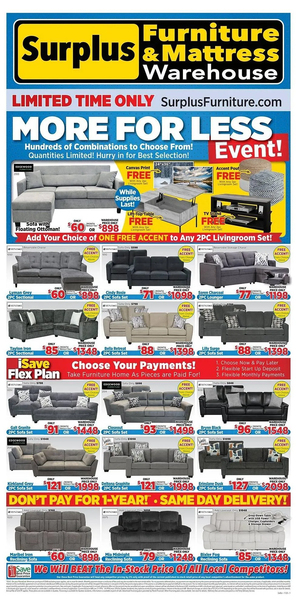 Surplus Furniture flyer from November 11 to November 16 2025 - flyer page 1