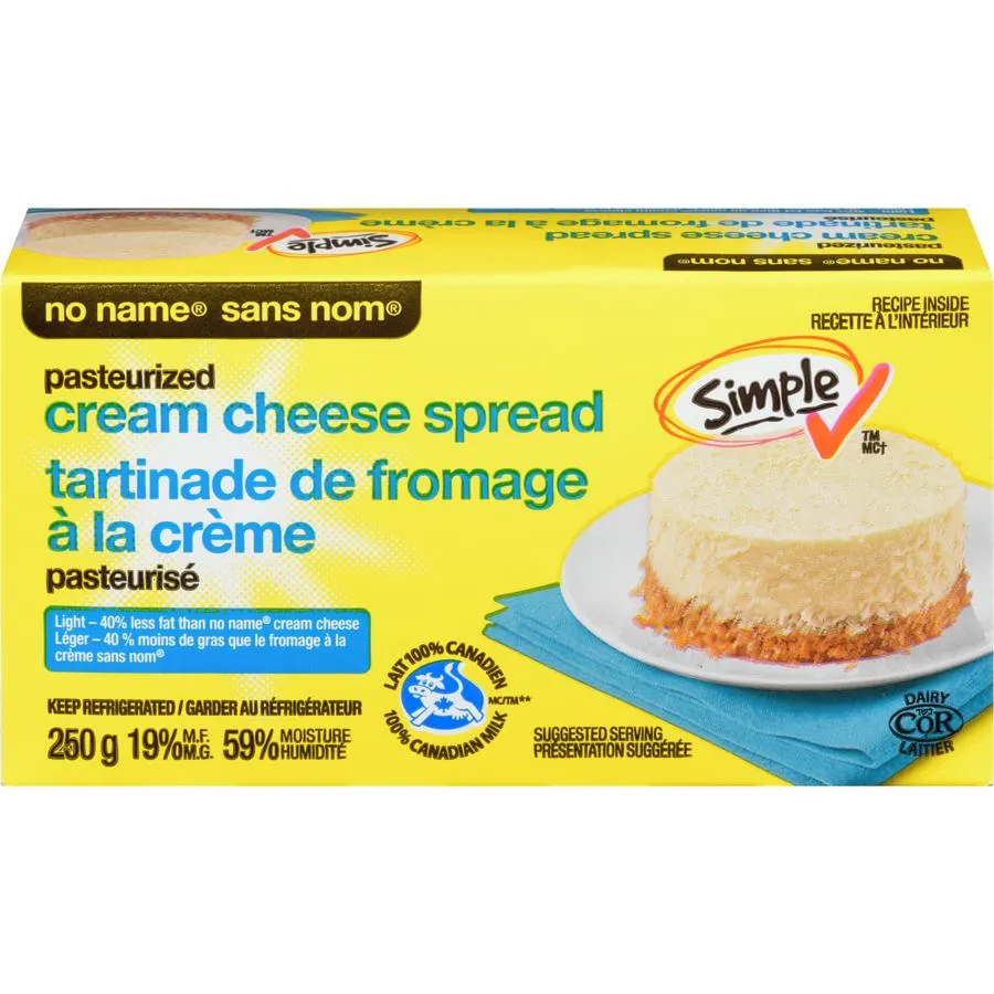 Pasteurized Light Cream Cheese Spread