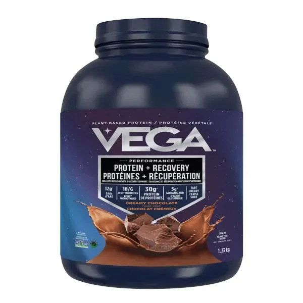 Vega Protein + Recovery Protein Powder, Chocolate, 1.23 kg