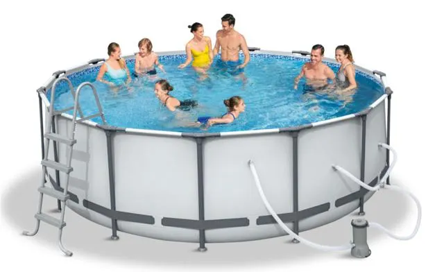 HydroForce™ Pro Max Round Steel Frame Swimming Pool, 15-ft x 48-in