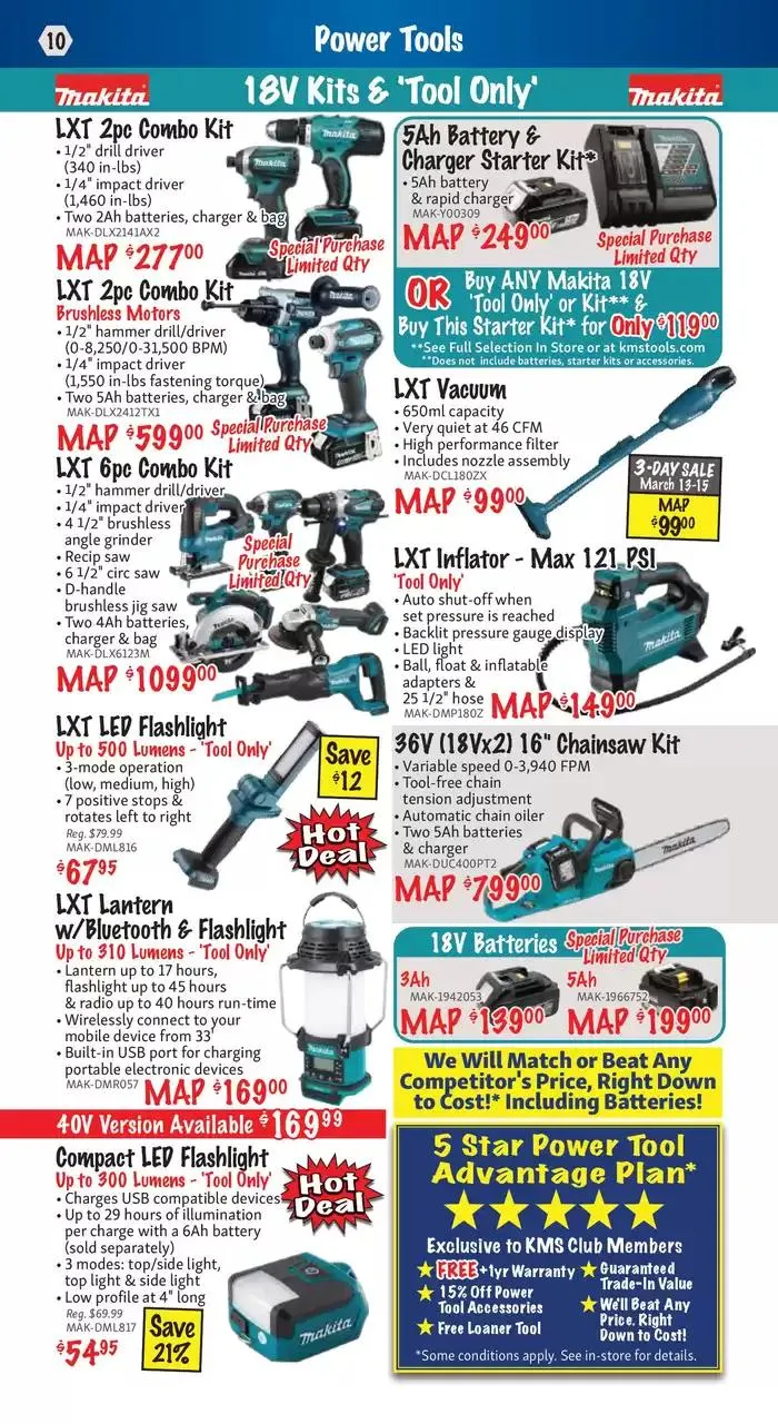 KMS Tools from March 13 to March 31 2025 - flyer page 10