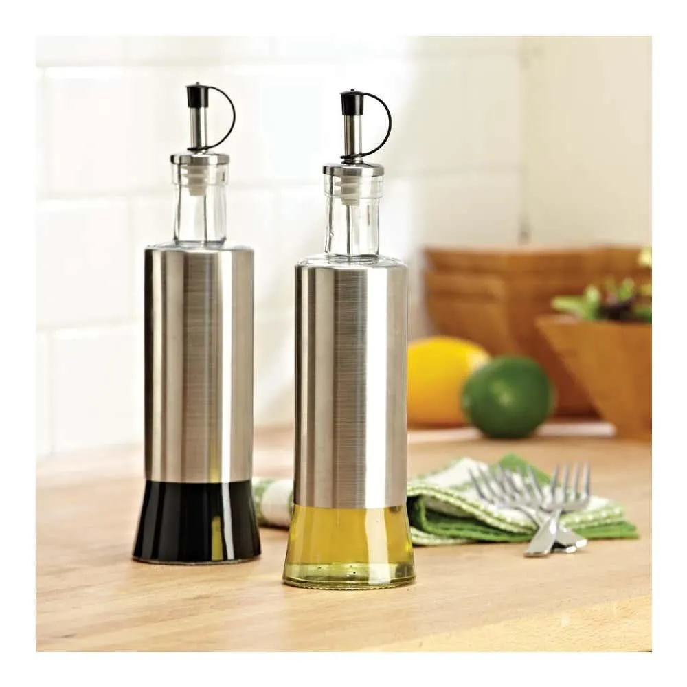 KSP Silo Glass Oil and Vinegar Bottle Combo - Set of 2