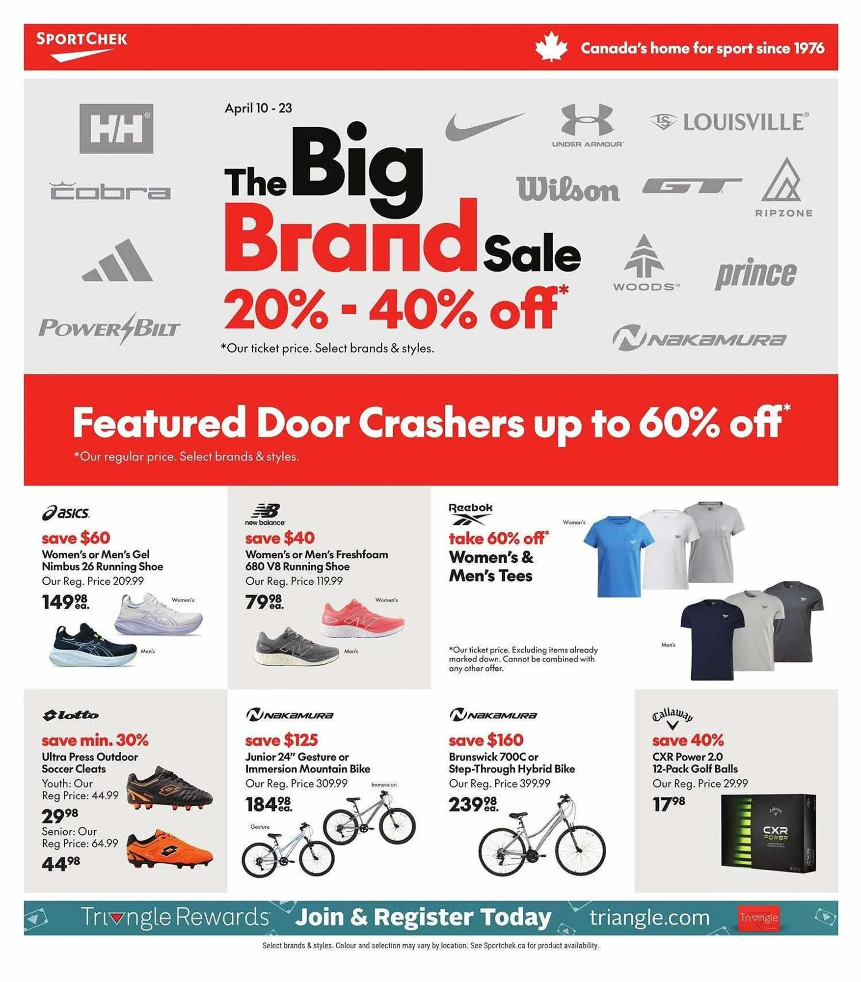 Sport Chek flyer from April 9 to April 16 2025 - flyer page 1