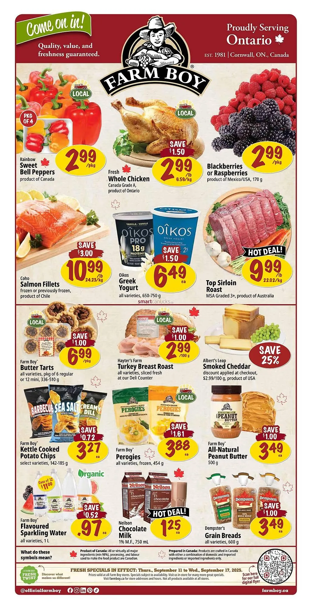 Farm Boy flyer from September 11 to September 17 2025 - flyer page 1
