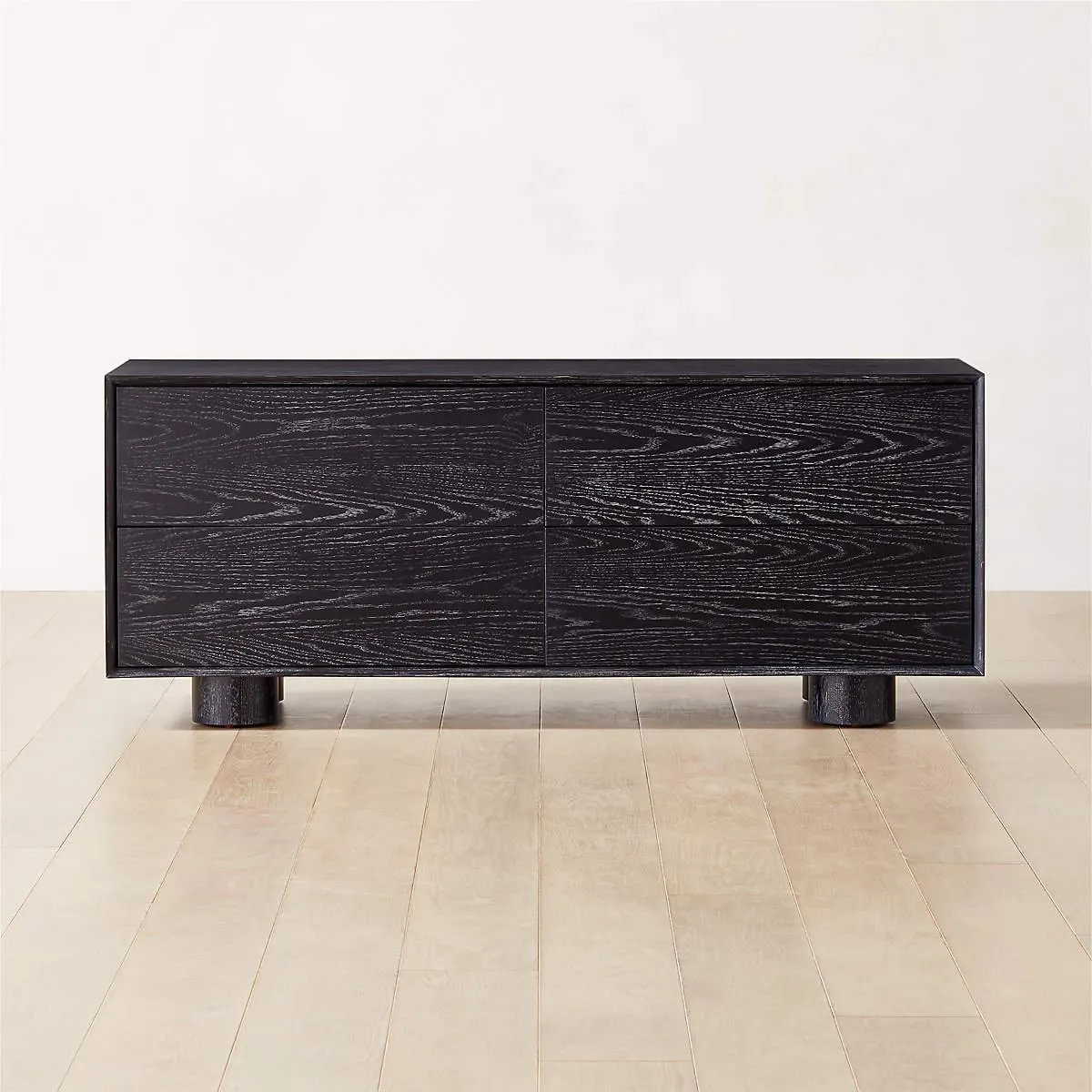 Cantar 4-Drawer Cerused Black Oak Dresser