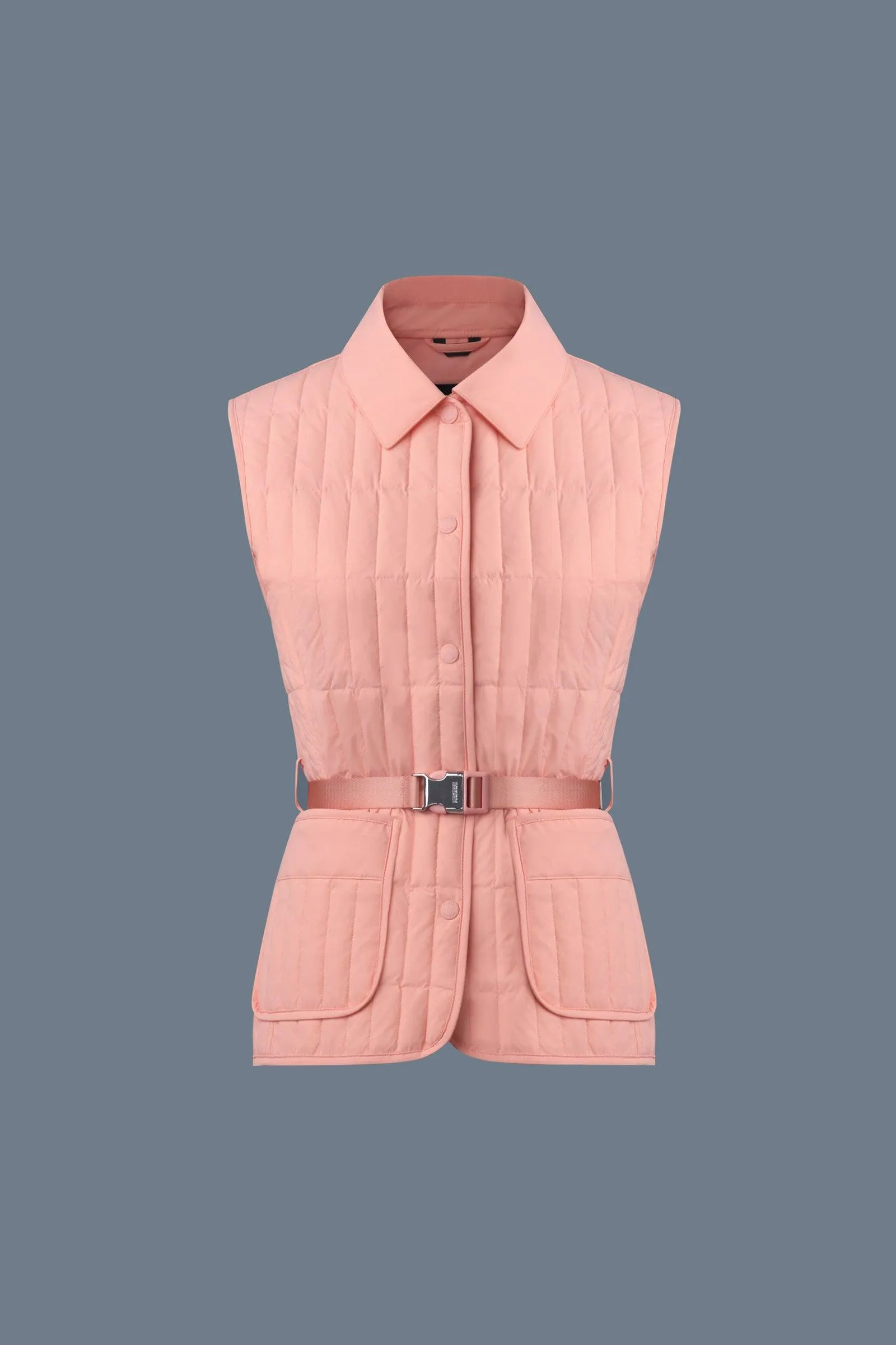 HELIA Light Down Vertical Quilted Vest