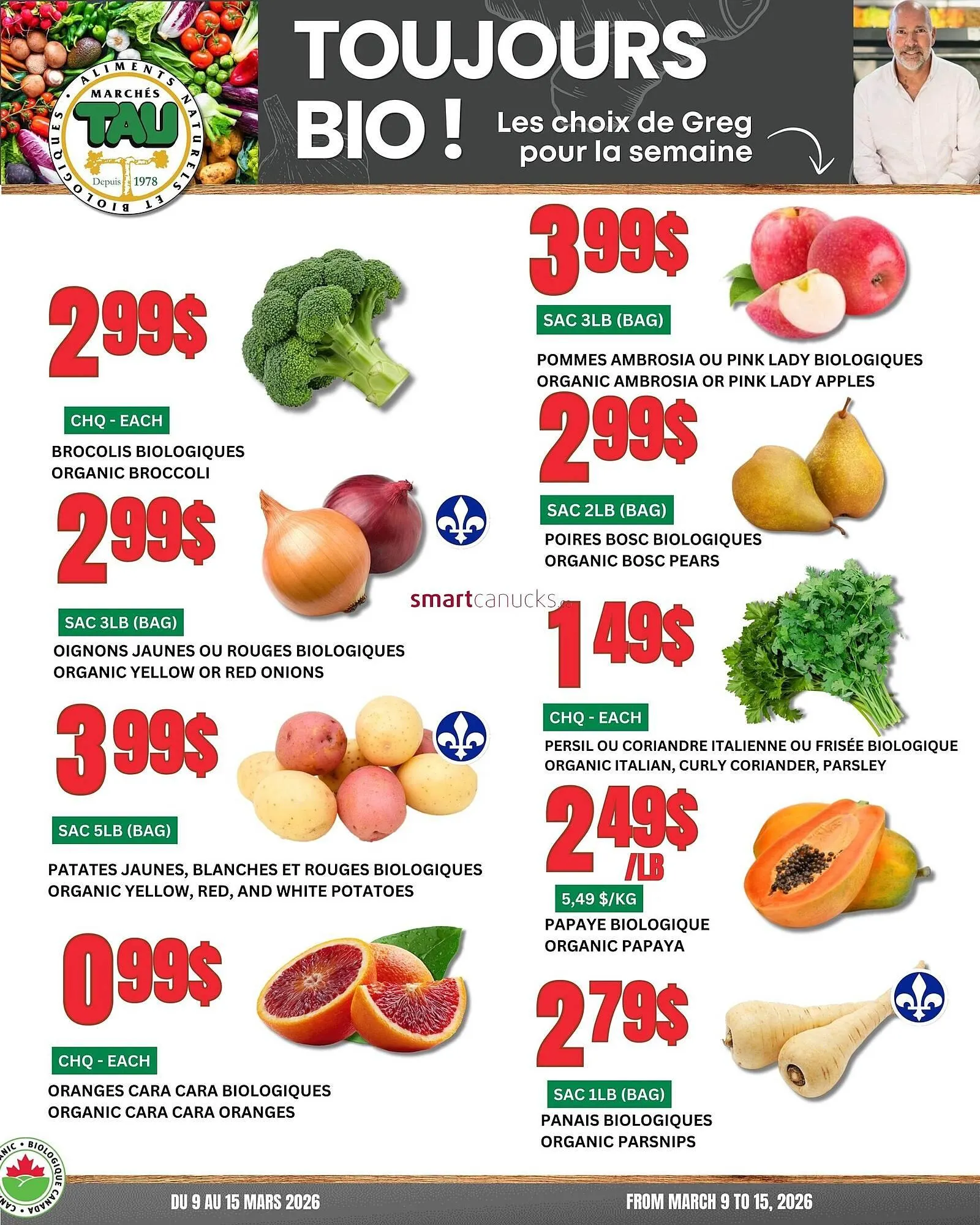 Marches Tau flyer from March 9 to March 15 2026 - flyer page 1