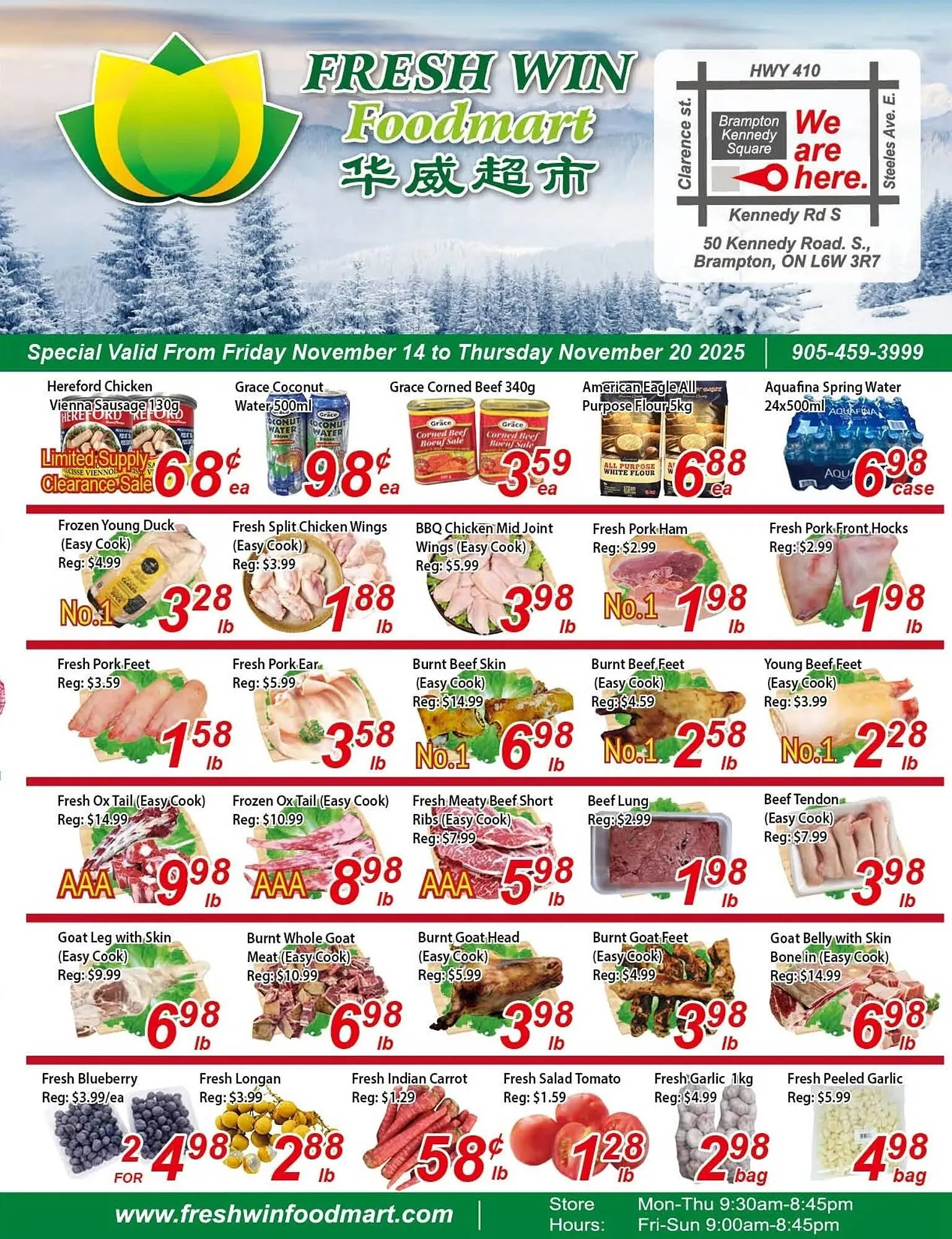 Fresh Win Foodmart flyer from November 13 to December 10 2025 - flyer page 1