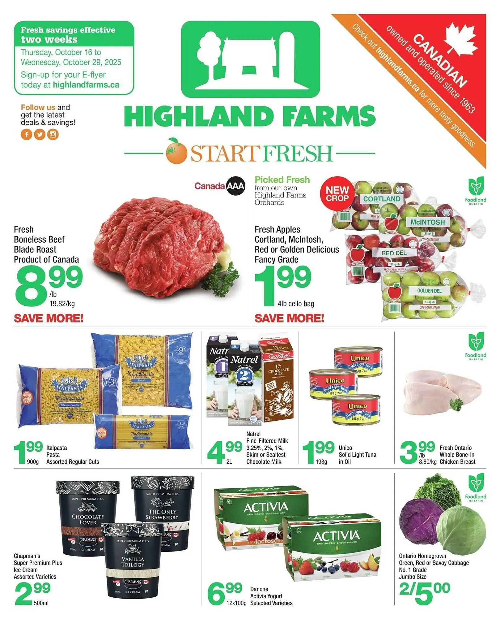 Highland Farms flyer from October 21 to November 3 2025 - flyer page 1