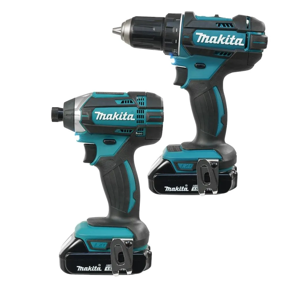 18V LXT Cordless Drill-Driver & Impact Driver Kit w/2 Batteries (1.5Ah), Charger & Bag