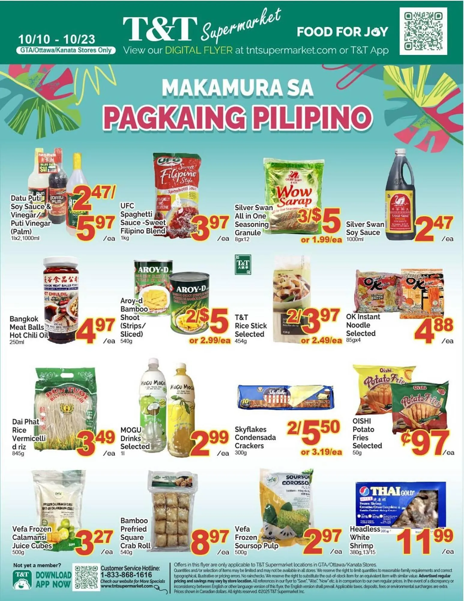 T&T Supermarket flyer from October 10 to October 23 2025 - flyer page 1