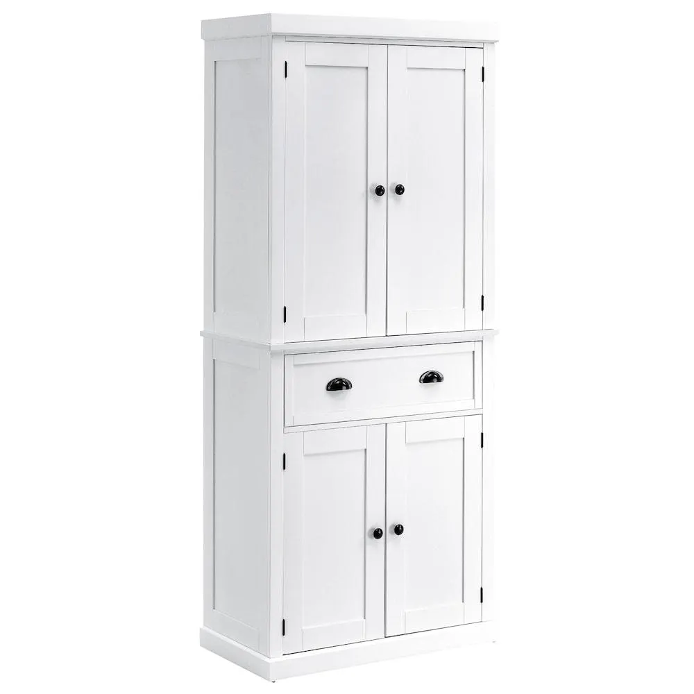 Traditional Kitchen Cabinet with Enclosed Storage Space MDF Board w/ 2 Drawers