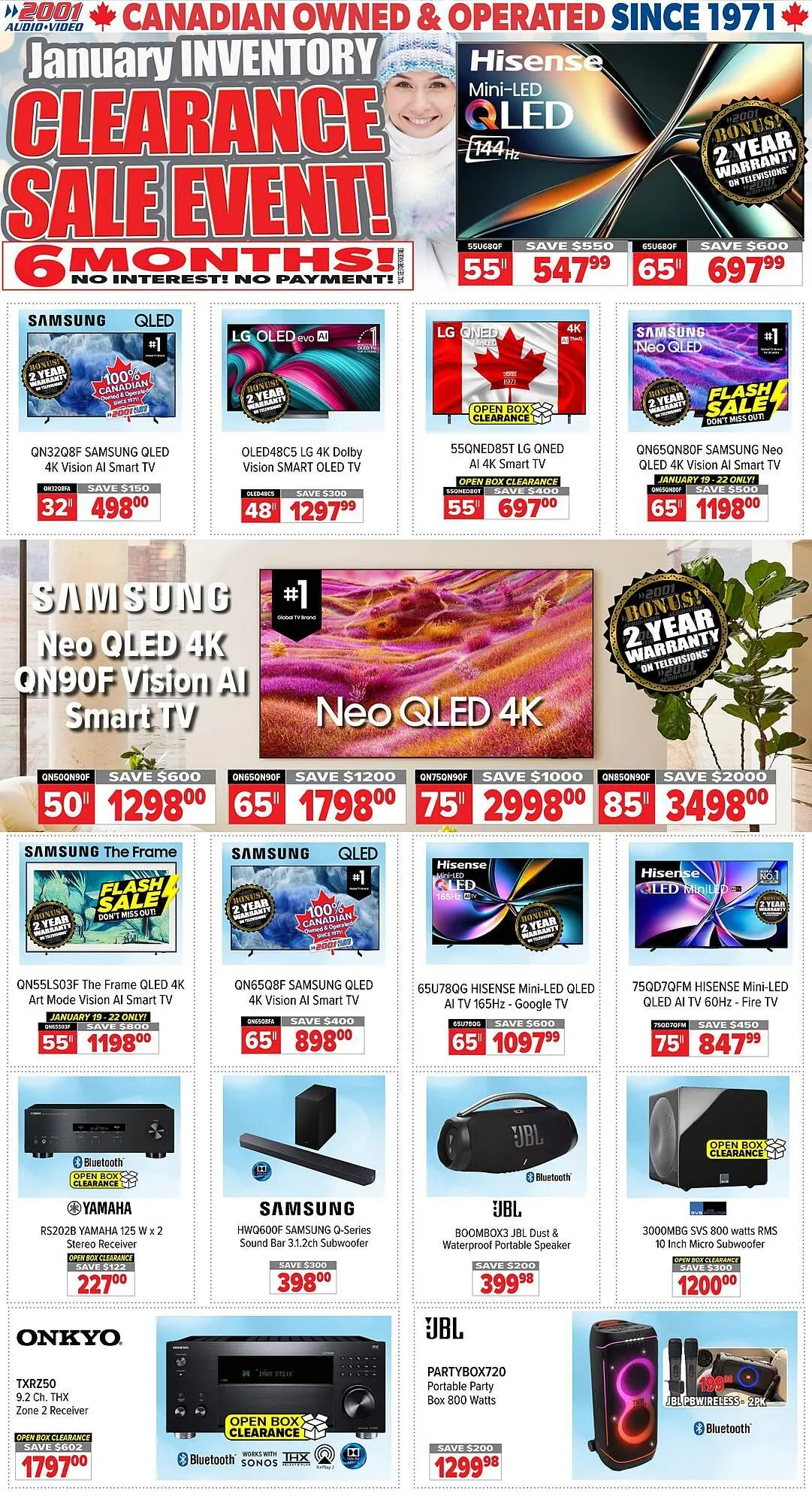 2001 Audio Video flyer from January 16 to January 22 2026 - flyer page 1