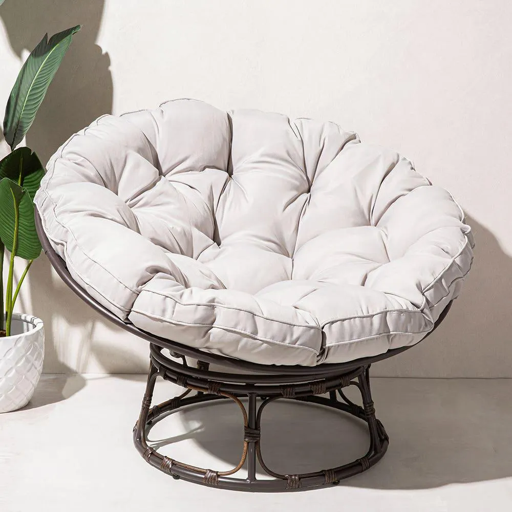 KSP Moon Outdoor Chair with Cushion (Grey/Brown)