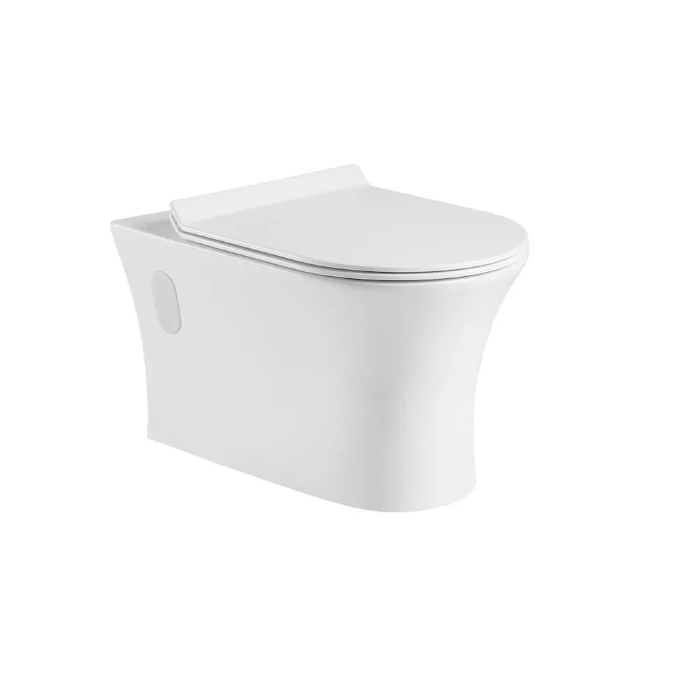 Tabora Wall Hung Elongated Toilet Bowl in White