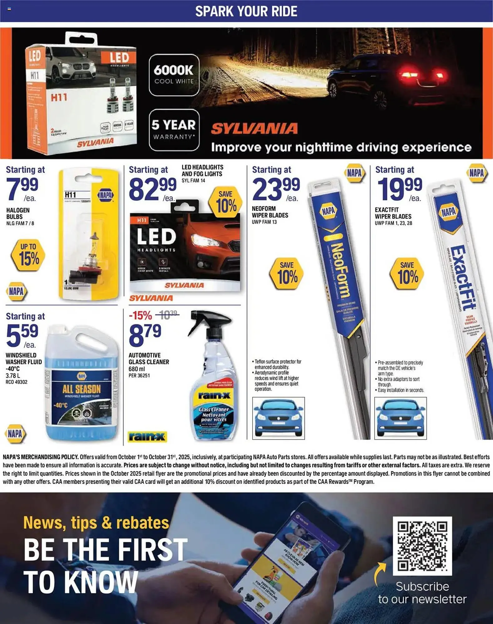 NAPA Auto Parts flyer from October 1 to November 1 2025 - flyer page 8