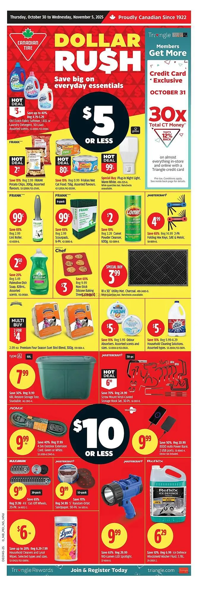 Canadian Tire flyer from October 30 to November 5 2025 - flyer page 1