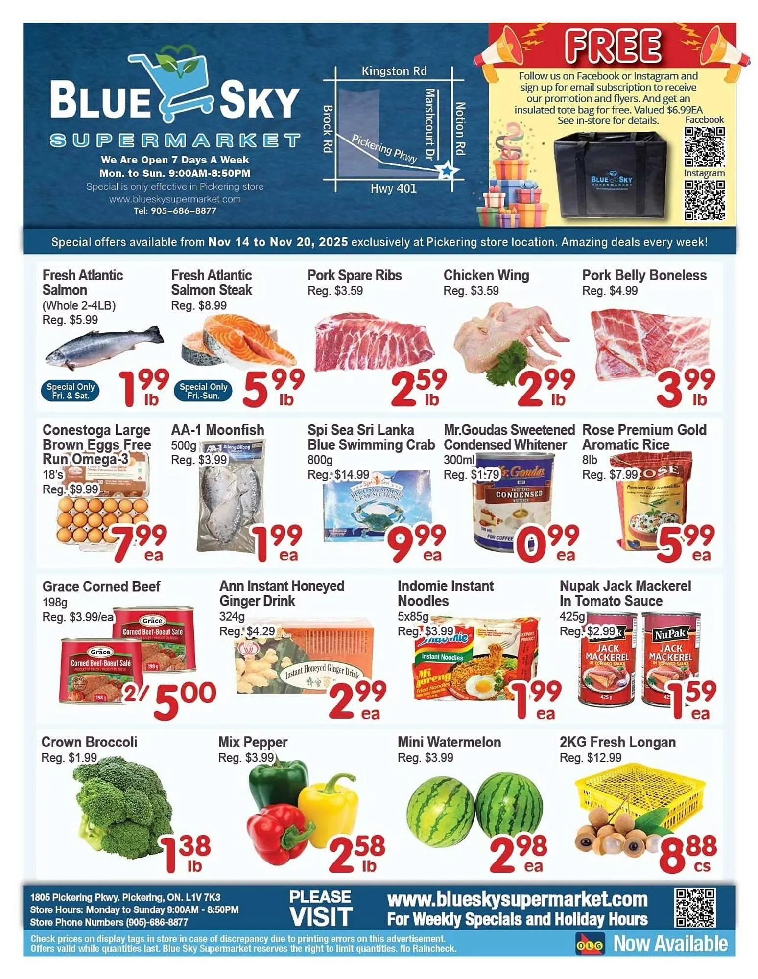 Blue Sky Supermarket flyer from November 14 to November 19 2025 - flyer page 1