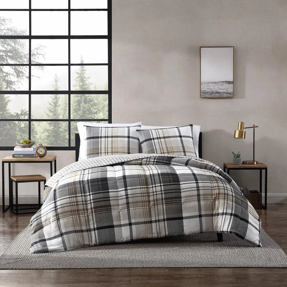 Eddie Bauer Normandy Plaid Down Alt Comforter Set