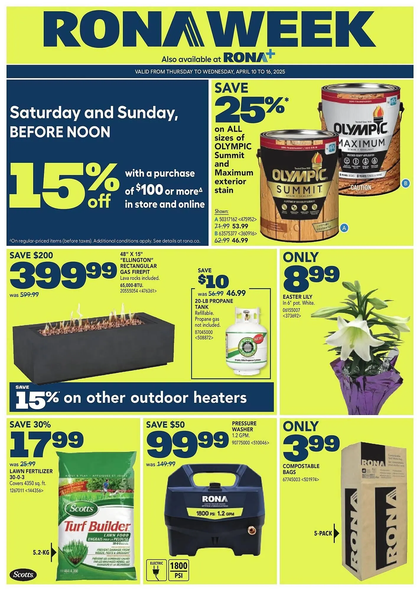 RONA flyer from April 11 to May 2 2025 - flyer page 1