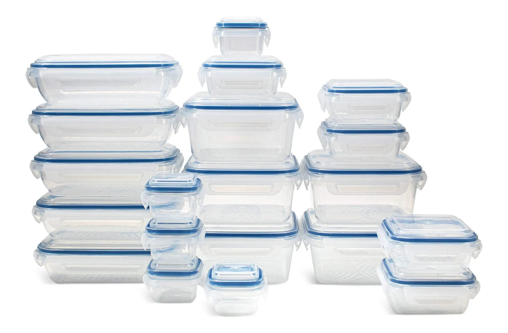 SnapLock Plastic Food Storage Container Set with Airtight Seal, 20 Count