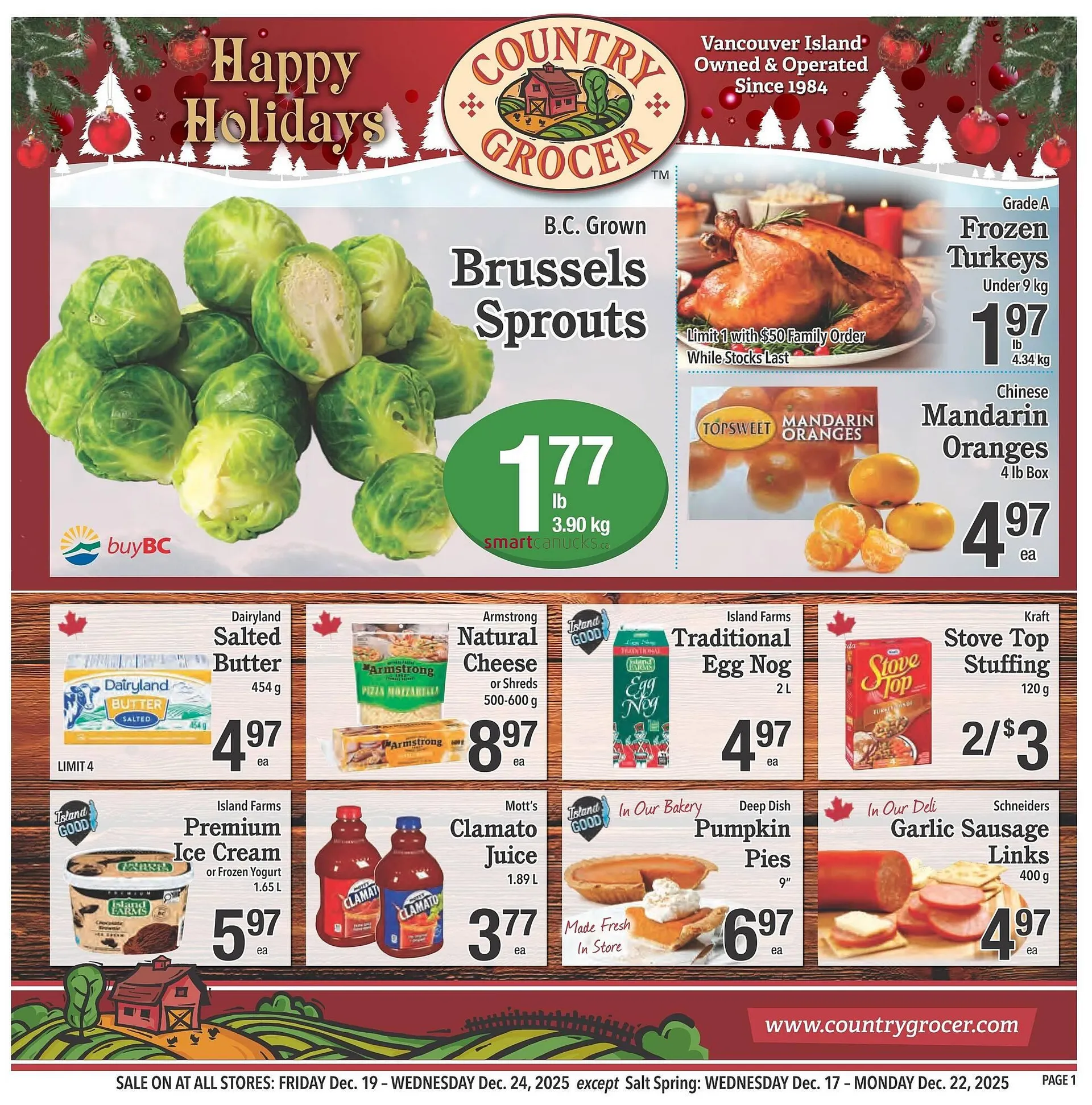 Country Grocer flyer from December 19 to December 25 2025 - flyer page 1