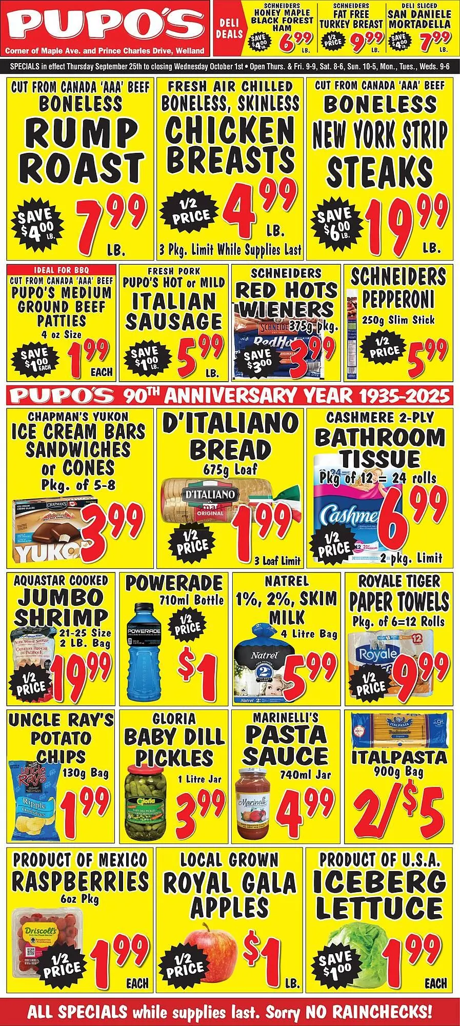 Pupo's Food Market flyer from September 25 to October 1 2025 - flyer page 1