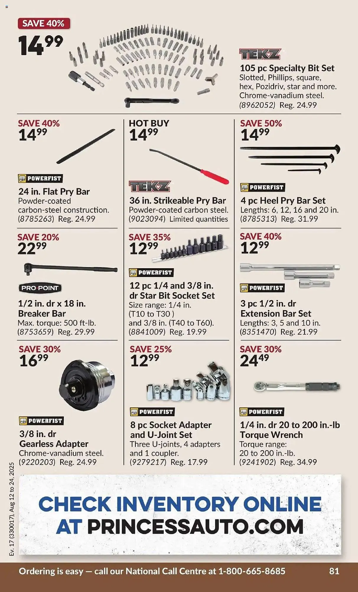 Princess Auto flyer from August 12 to August 25 2025 - flyer page 85