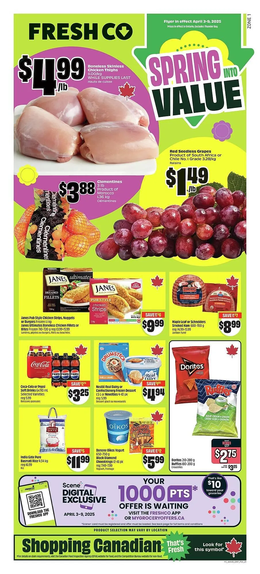 FreshCo flyer from April 3 to April 17 2025 - flyer page 1