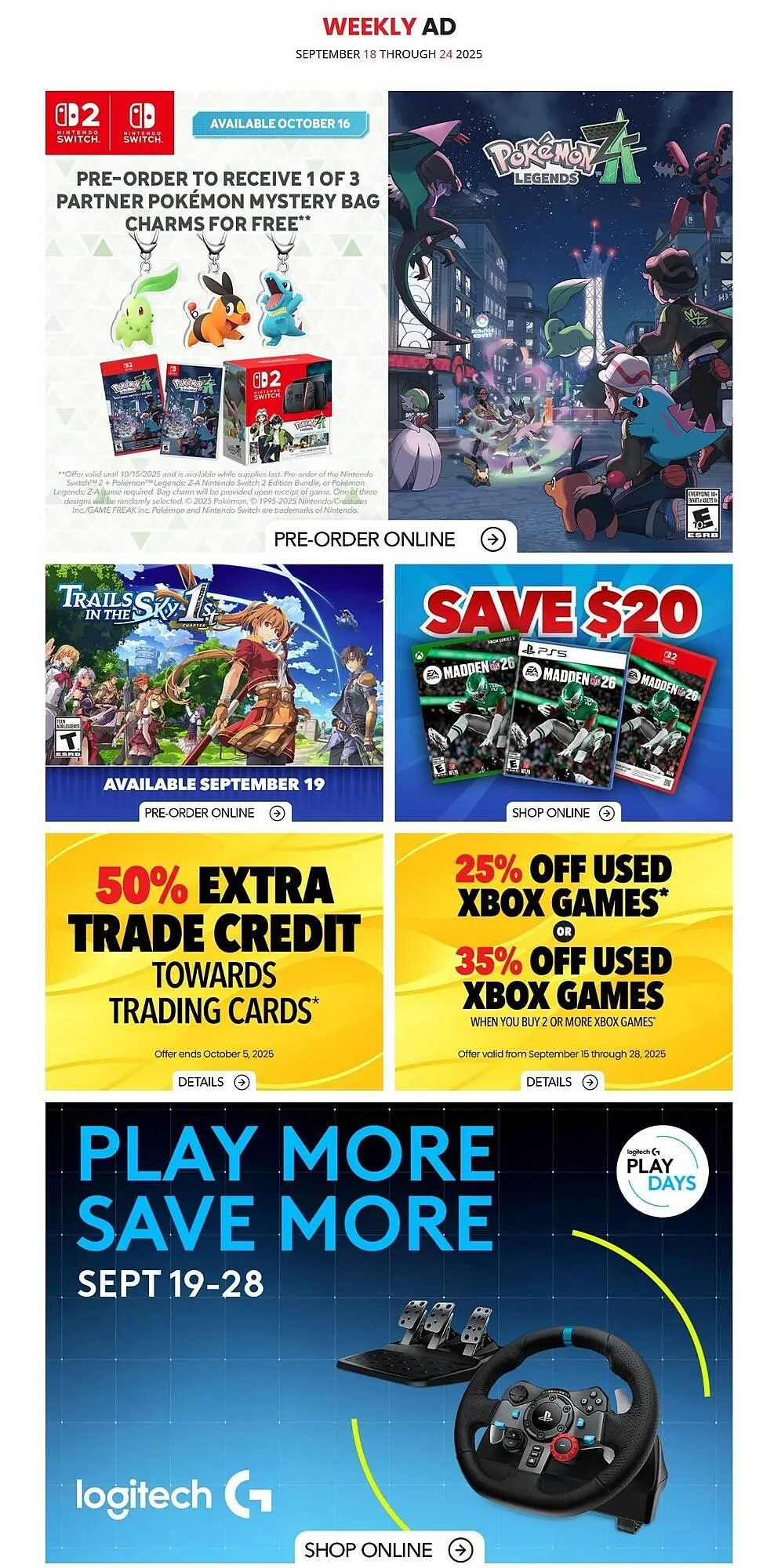 GameStop flyer from September 18 to September 25 2025 - flyer page 1