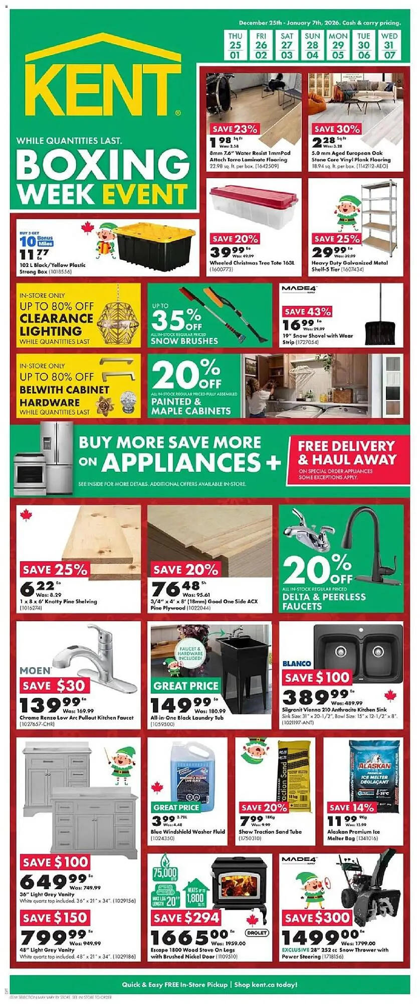 Kent flyer from December 25 to January 7 2026 - flyer page 1