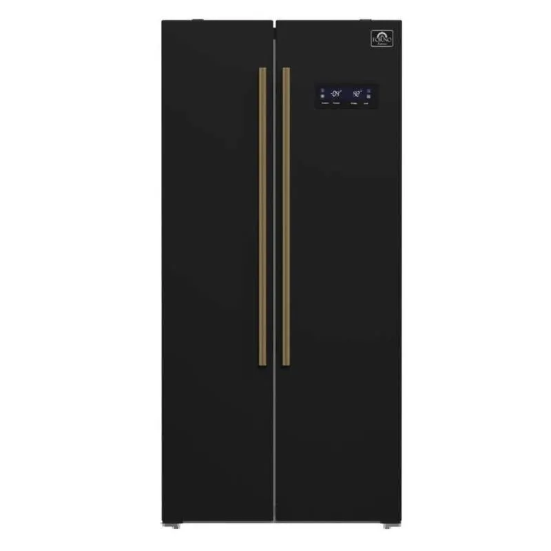 FORNO Réfrigérateur 15,6 pi3 33 po Noir Côte à côte - FFRBI1805-33