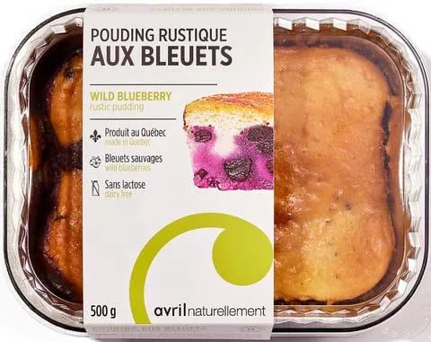 Pouding rustique aux bleuets