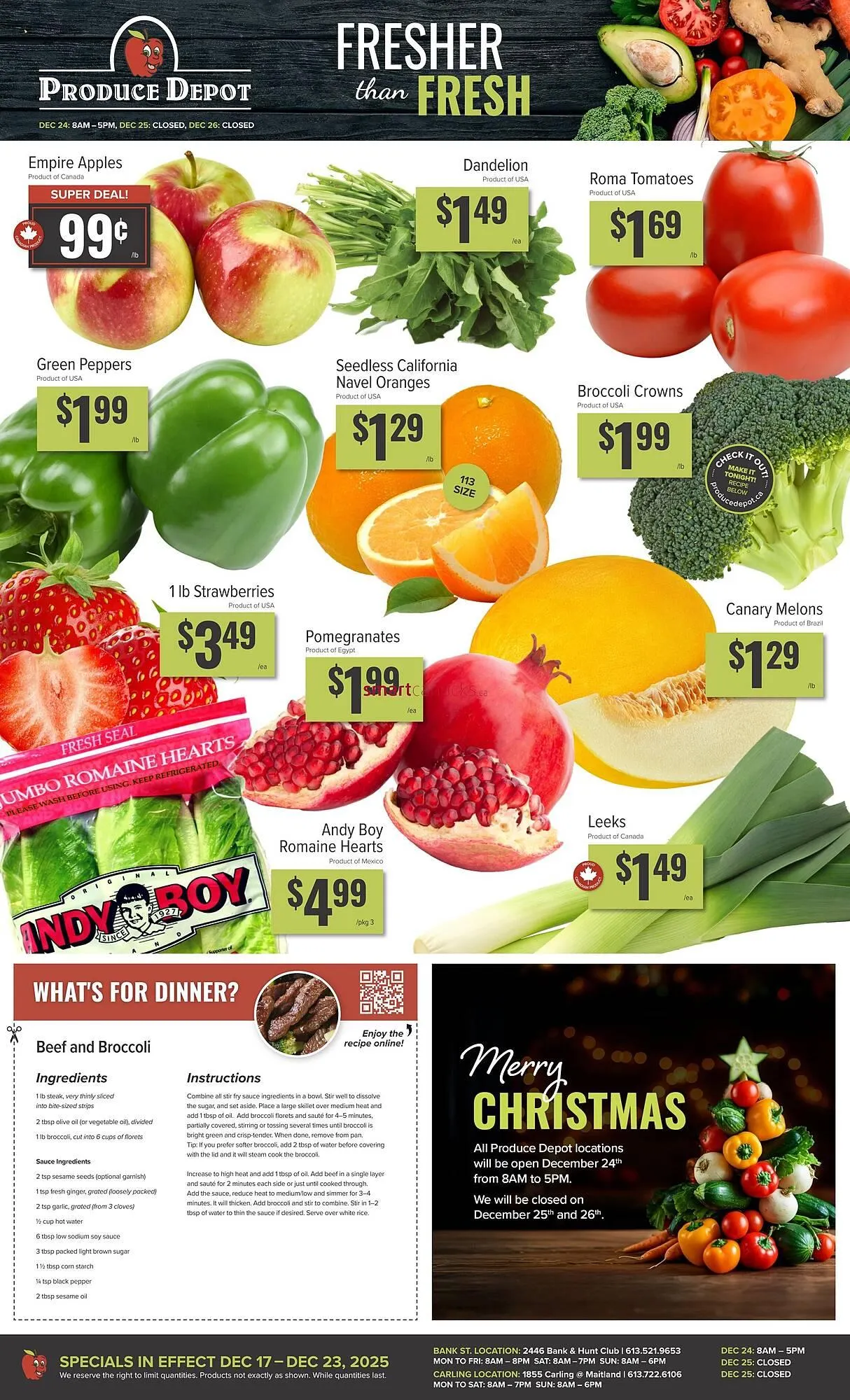Produce Depot flyer from December 17 to December 23 2025 - flyer page 1