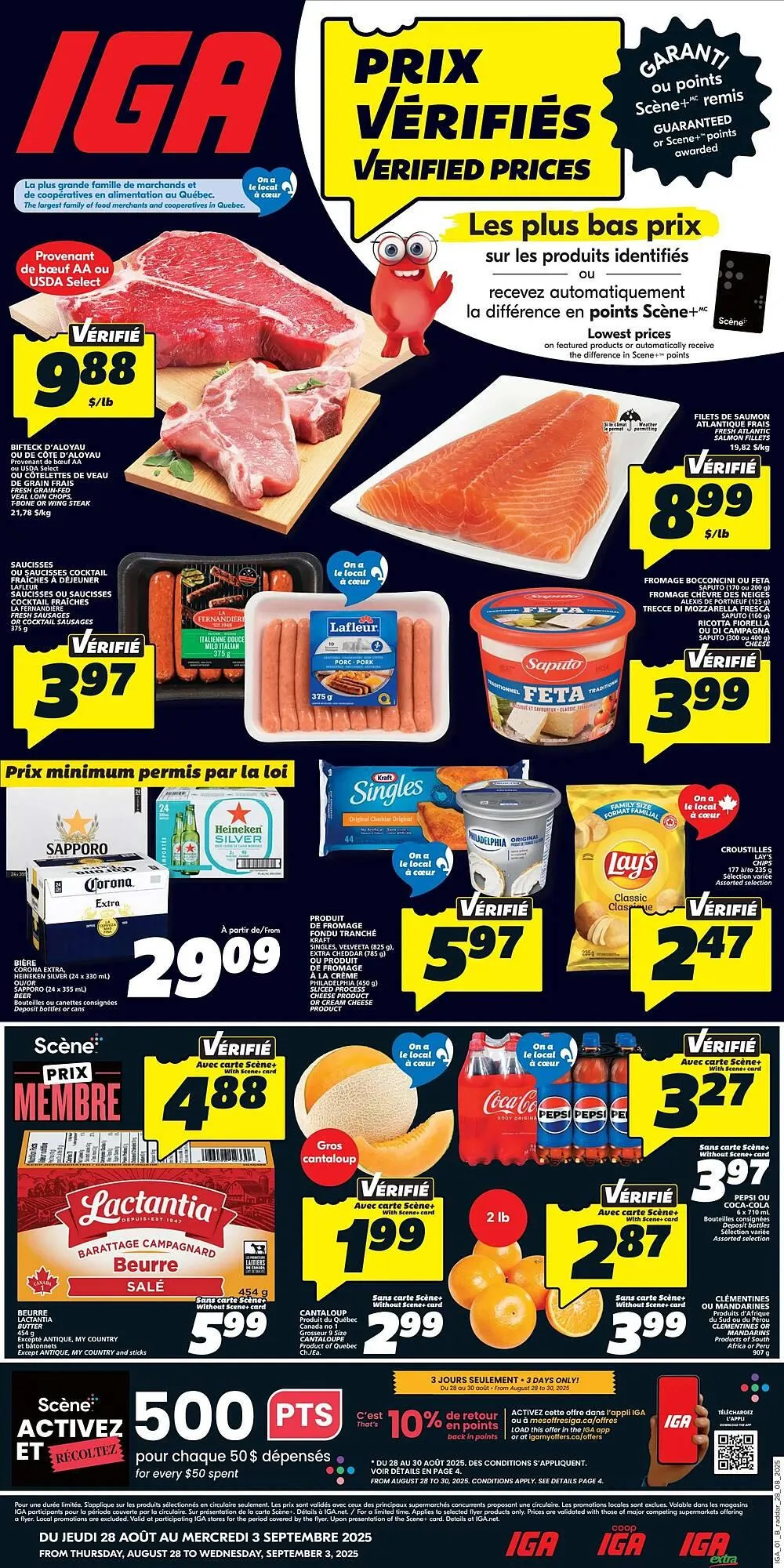IGA flyer from August 28 to September 3 2025 - flyer page 1