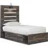 Drystan Panel Bed with 4 Drawer Storage - Multi