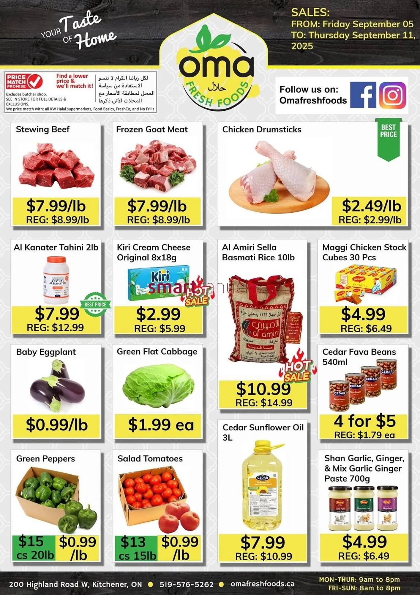 Oma Fresh Foods flyer from September 5 to September 11 2025 - flyer page 1