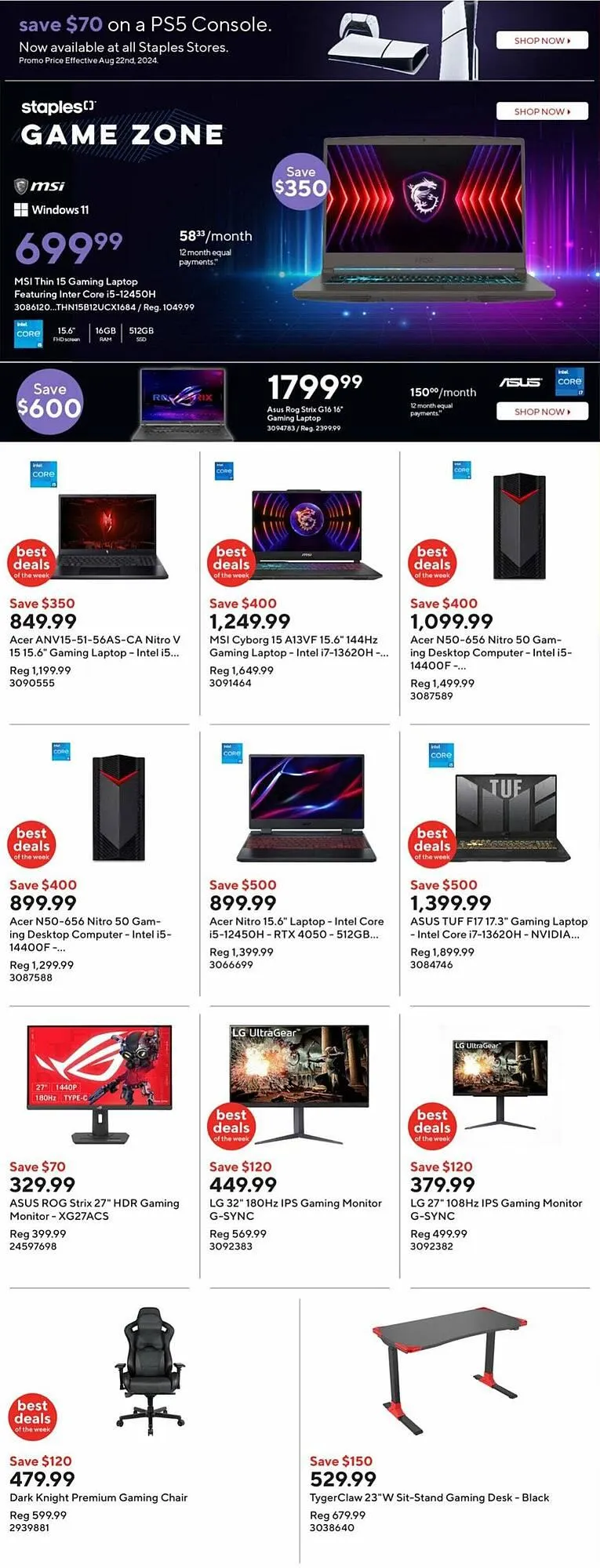 Staples flyer from August 22 to August 29 2024 - flyer page 20