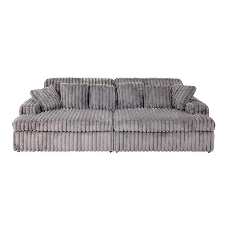 Sofa en velours côtelé avec 2 chaises longues