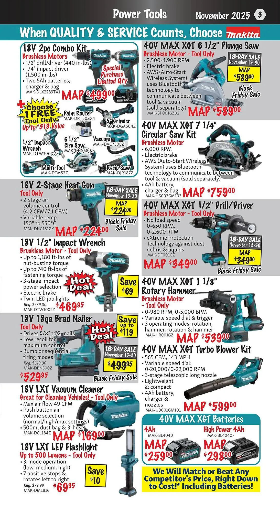 KMS Tools flyer from November 1 to November 30 2025 - flyer page 3