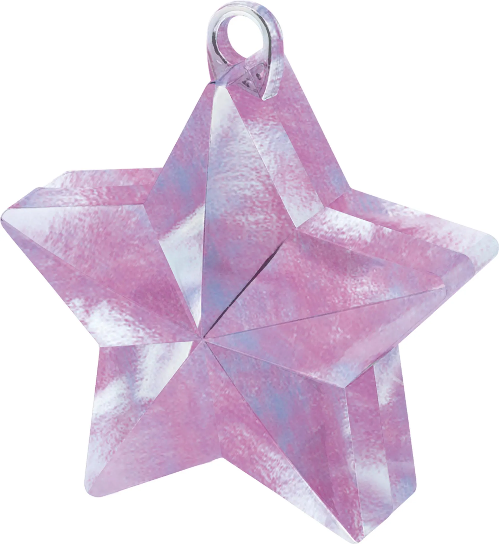 Star Shaped Balloon Weight Accessory, Iridescent Purple, 4.5-in, for Birthday/Anniversary/Graduation